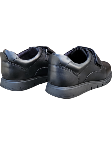 ZAPATO DE PIEL NEGRO CON VELCRO PARA...