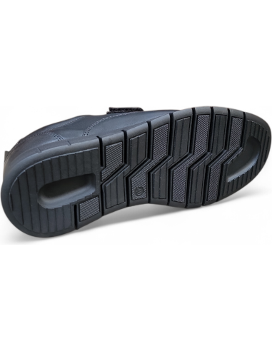 ZAPATO DE PIEL NEGRO CON VELCRO PARA...
