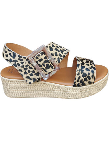 SANDALIA PLATAFORMA KMN LEOPARDO