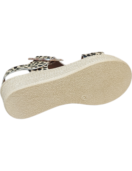 SANDALIA PLATAFORMA KMN LEOPARDO