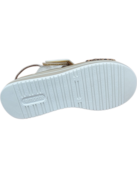 SANDALIA BEIG CON CINTA LEOPARDO REMONTE