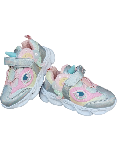 ZAPATILLAS DEPORTIVAS CON LUZ Y UNICORNIO ARCOIRIS