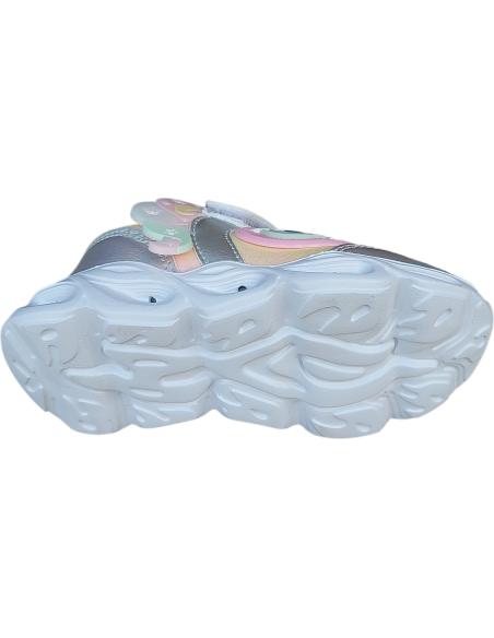 ZAPATILLAS DEPORTIVAS CON LUZ Y UNICORNIO ARCOIRIS