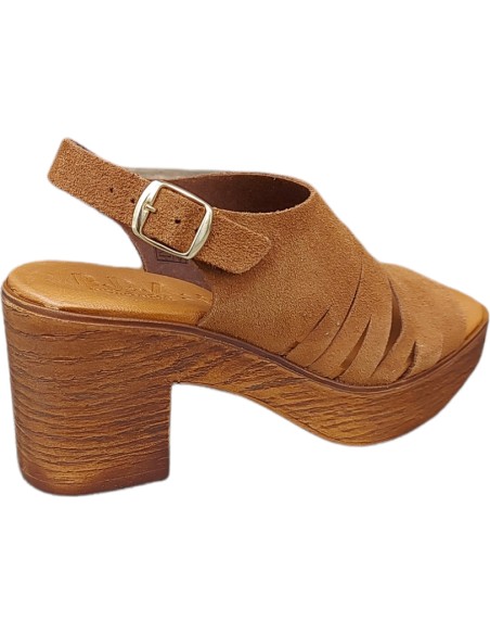 SANDALIAS TACON TABACO
