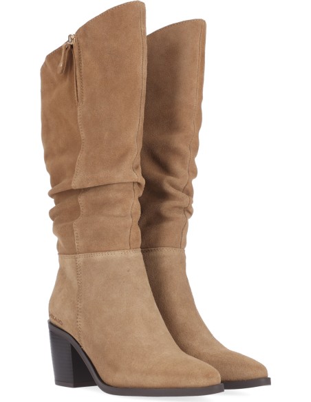 BOTA CAÑA ALTA PIEL VUELTA